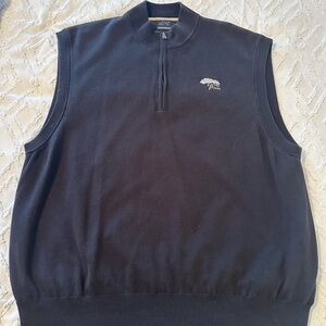 Torrey Pines 1/4 zip lined golf vest with pockets
